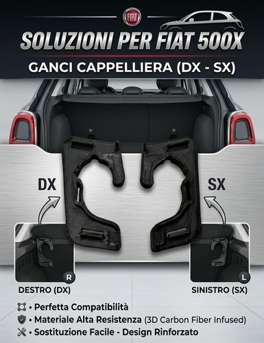 Coppia ganci cappelliera - coppia,