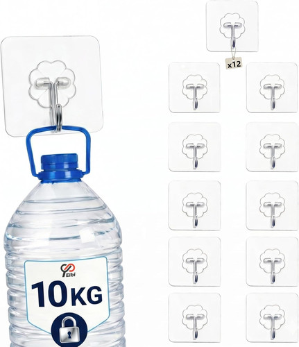 Ganci adesivi trasparenti - trasparenti, xl